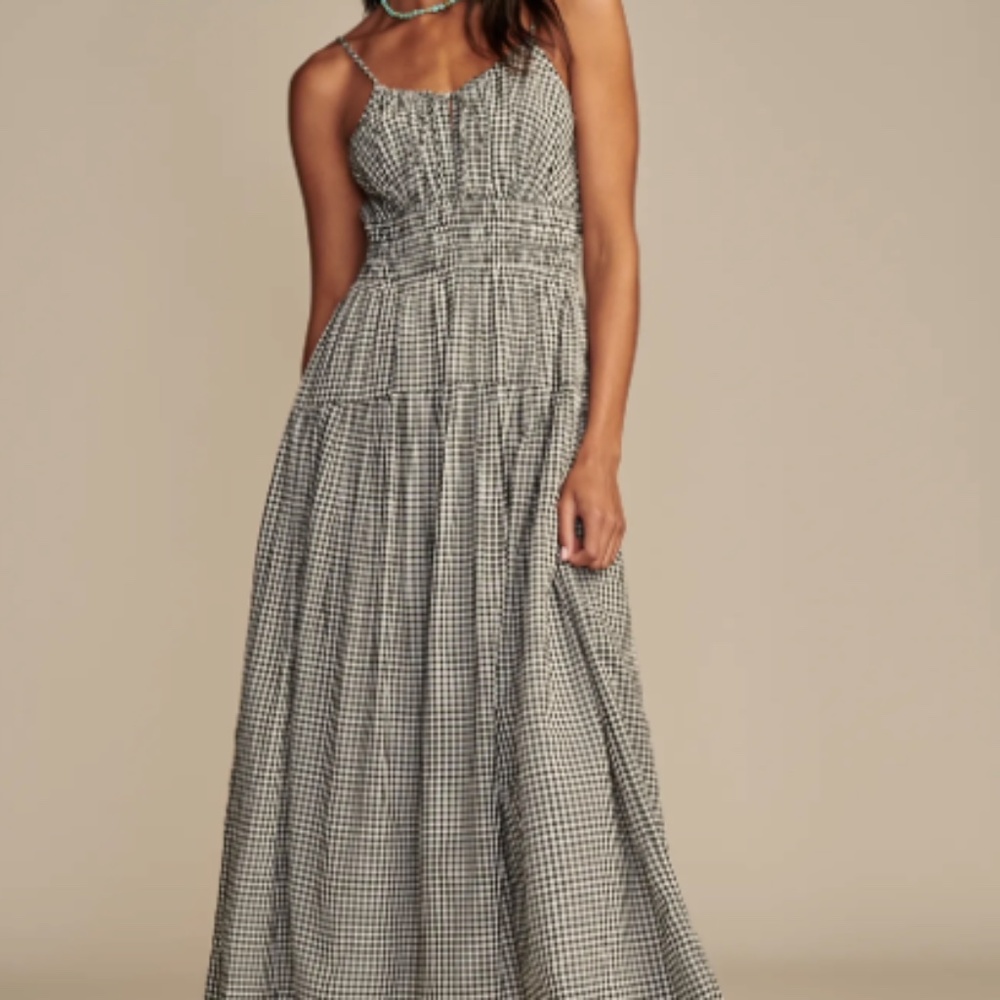 Lucky Brand Smocked Midi Dress